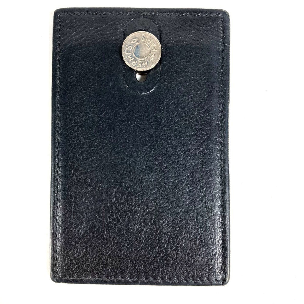 HERMES Hermes Sellier Logo Diabolo Business Card Holder Pass Case Holder/Card...